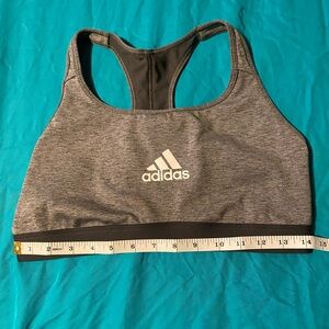 Adidas women’s grey and black sports bra, size large but